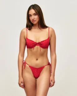 Clearance Ba de aiot de bain tanga avec otif foraux Bikini