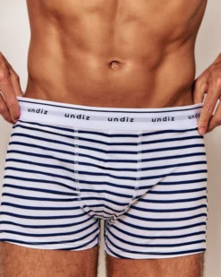 Boxer à rayure en coton Homme Boxers À Motifs