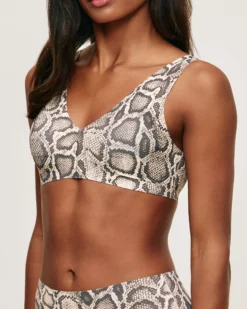 Clearance Braière icrofibre an couture otif erpent Sans Armature|Soutiens-Gorge Invisible