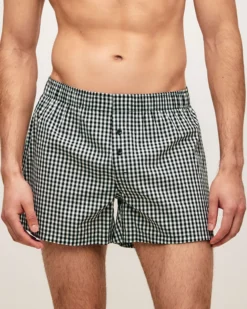 Hot Caeçon en coton à carreaux Homme Caleçons À Motifs