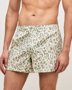 Sale Caeçon en coton éopard Homme Caleçons À Motifs