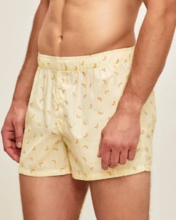 Clearance Caeçon en coton otif banane Homme Caleçons À Motifs