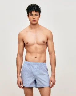 Outlet Caeçon en coton à rayure Homme Caleçons À Motifs