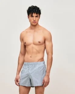 New Caeçon rayé en coton Homme Caleçons À Motifs