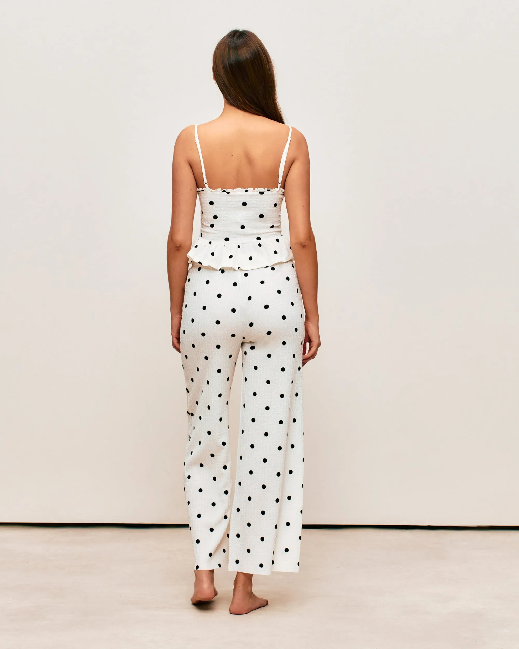 New Caraco atière texturée otif à poi Tops|Hauts De Pyjamas