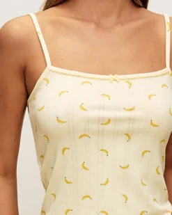 Hot Débardeur avec otif banane Hauts De Pyjamas