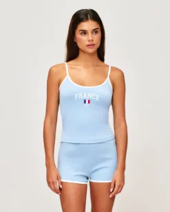 Best Débardeur à fine bretee en jerey "France" Hauts De Pyjamas|Pyjamas Pour Les Grandes