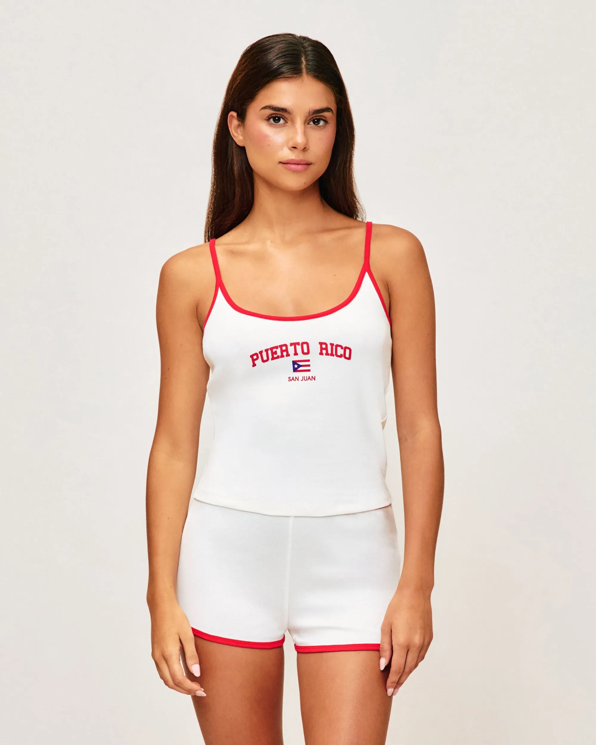 Outlet Débardeur à fine bretee en jerey "Puerto Rico" Hauts De Pyjamas