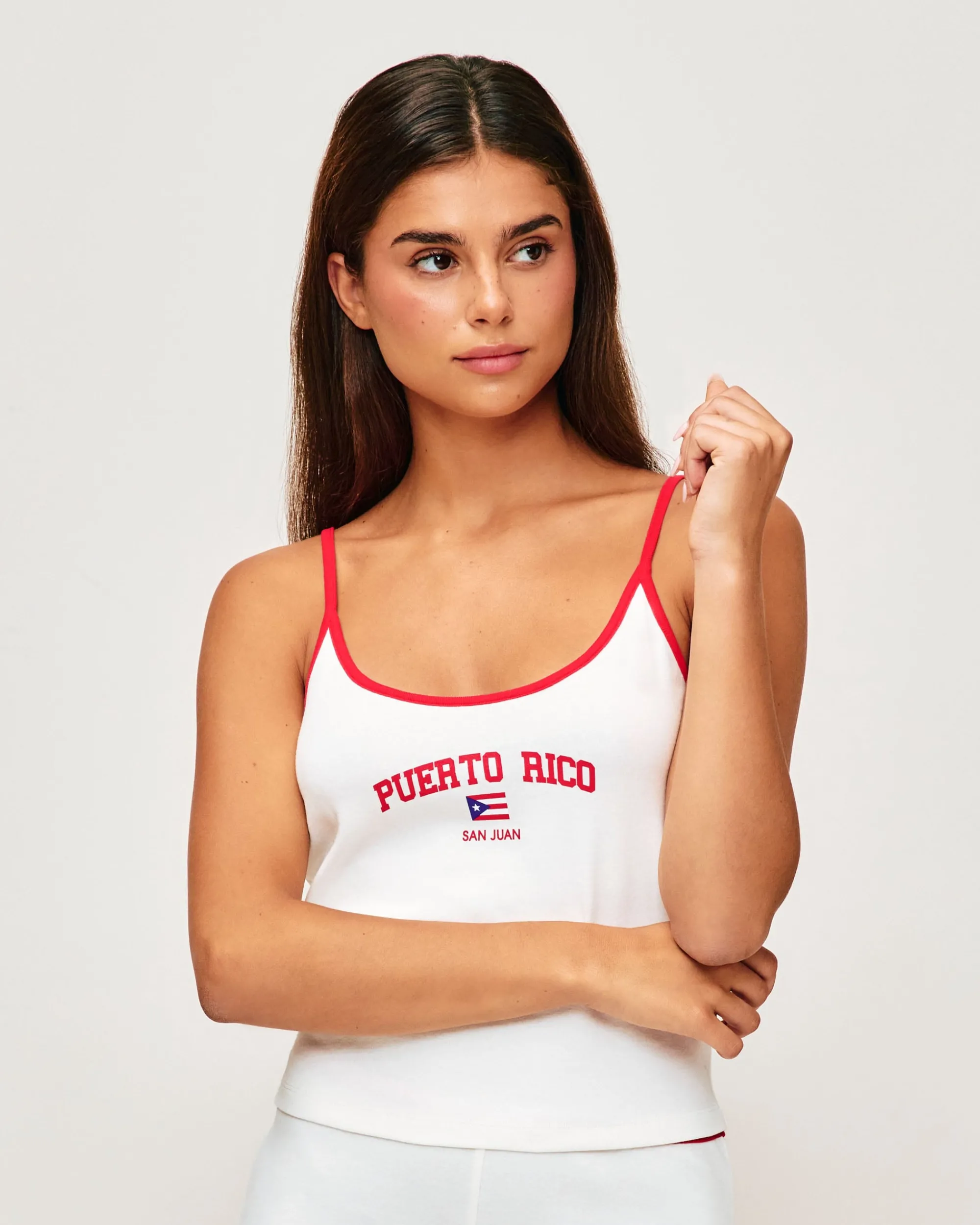 Outlet Débardeur à fine bretee en jerey "Puerto Rico" Hauts De Pyjamas