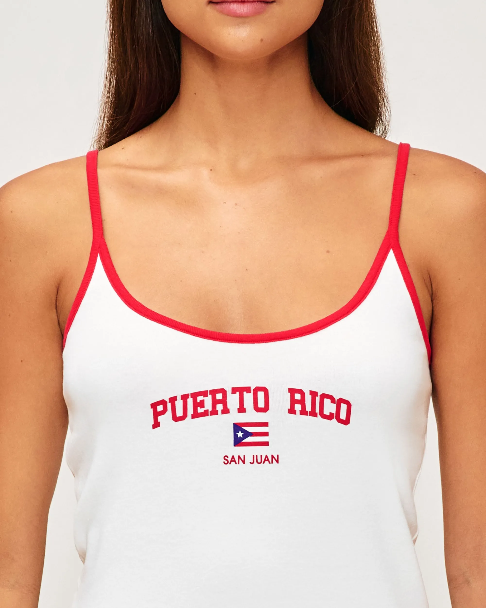 Outlet Débardeur à fine bretee en jerey "Puerto Rico" Hauts De Pyjamas