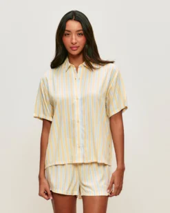 Sale Enebe cheie et hort à rayure Sets De Pyjamas