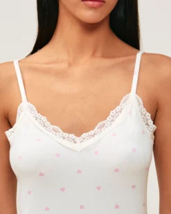 Discount Enebe de pyjaa en jerey à otif cœur et dentee Pyjamas Pour Les Grandes|Sets De Pyjamas