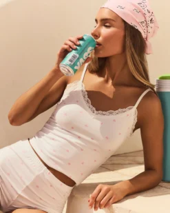Discount Enebe de pyjaa en jerey à otif cœur et dentee Pyjamas Pour Les Grandes|Sets De Pyjamas