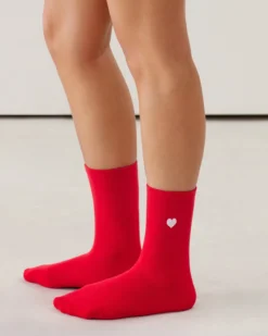 New Lot de 3 paires de chaussettes coton à motifs coeurs Chaussettes