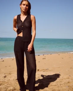 Online Pantaon droit crochet avec hort intégré Pantalons|Pyjamas Pour Les Grandes