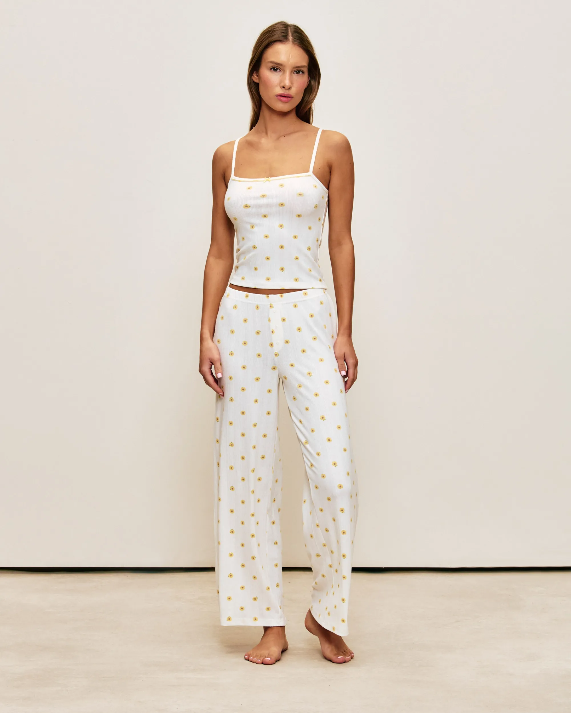 New Pantaon droit en jerey à feur Pantalons De Pyjamas|Pyjamas Pour Les Grandes