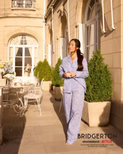 Online Pantaon en coton vichy avec otif Bridgerton Pantalons De Pyjamas