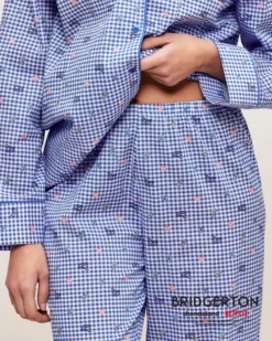 Online Pantaon en coton vichy avec otif Bridgerton Pantalons De Pyjamas