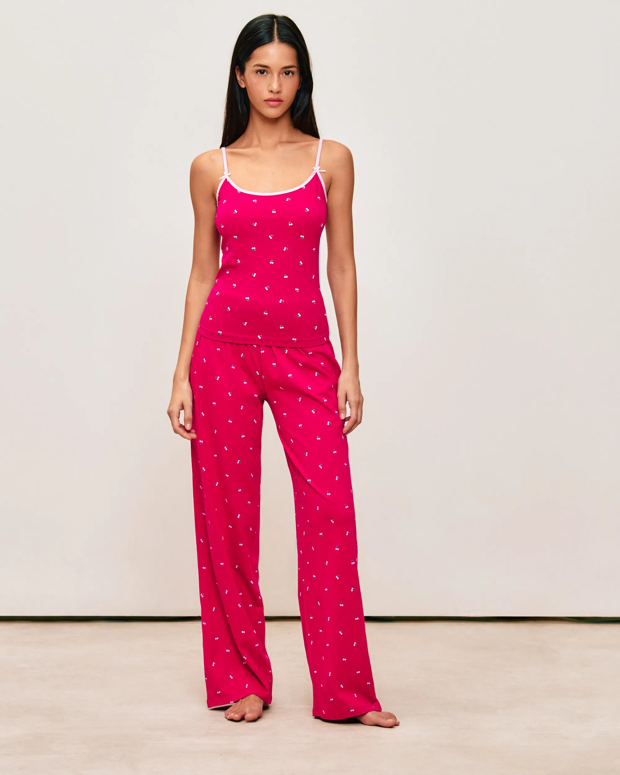 Online Pantaon en jerey à otif cerie Pyjamas Pour Les Grandes|Pantalons De Pyjamas