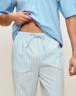 Best Pantaon en popeine de coton à rayure Homme Pyjamas Et Tenues D'Intérieur