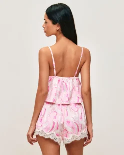 Outlet hort échancré en atin et dentee Shorts De Pyjamas|Pyjamas Pour Les Grandes