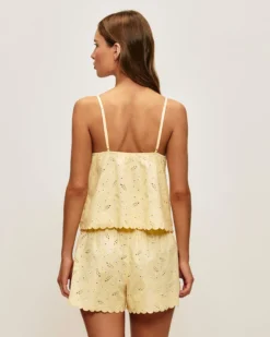 Online hort en coton avec broderie angaie Shorts