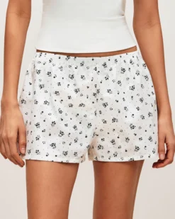 Sale hort en coton avec otif fora Shorts De Pyjamas