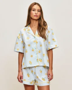 Hot hort en coton iprié tourneo Hauts De Pyjamas