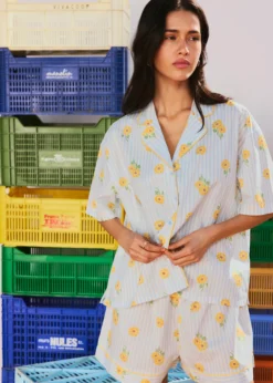 Hot hort en coton iprié tourneo Hauts De Pyjamas