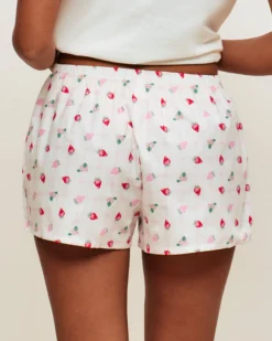 Discount hort en coton à otif fraie Shorts De Pyjamas