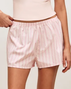 Hot hort en coton à rayure Shorts De Pyjamas
