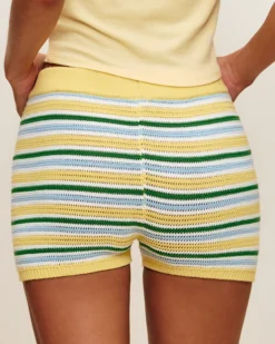 Discount hort en crochet rayé Shorts
