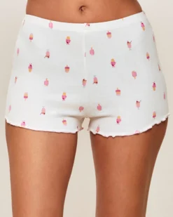 Best hort en jerey avec otif gacé Shorts De Pyjamas|Pyjamas Pour Les Grandes