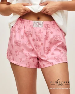 Hot hort en popeine de coton iprié Betty Boop Shorts De Pyjamas