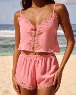 Outlet hort en atin et dentee Shorts De Pyjamas
