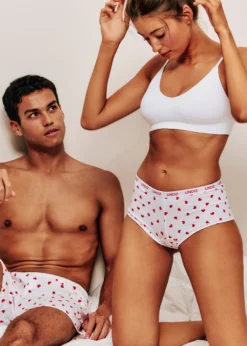 Online horty en coton à otif coeur Shortys Et Boxers