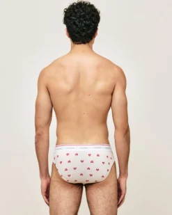 New ip en coton à otif coeur Homme Slips