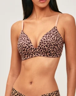 Best Soutien-gorge ampliforme en microfibre imprimé léopard Sans Armature|Soutiens-Gorge Invisible