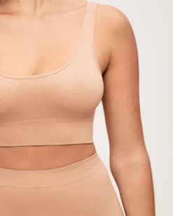 Sale outien-gorge braière côteé en eae nude Sans Armature|Brassières