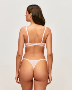 Outlet Soutien-gorge corbeille en mesh brodé de motifs cœurs et coccinelles Avec Armatures|Corbeilles
