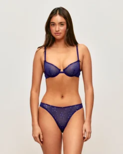 Hot Soutien-gorge corbeille en tulle motifs fleurs à paillettes Avec Armatures|Corbeilles