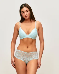 Clearance Soutien-gorge push-up en satin et dentelle Sans Armature|Push-Up