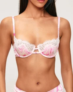 Best Soutien-gorge push-up en satin et dentelle imprimé paisley Avec Armatures|Corbeilles