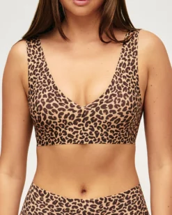 Hot outien-gorge triange en icrofibre et iprié éopard Sans Armature|Soutiens-Gorge Invisible