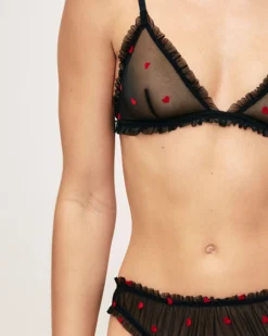 Hot outien-gorge triange en tue otif cœur Avec Armatures