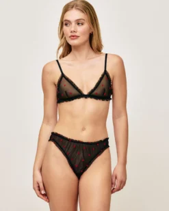 Hot outien-gorge triange en tue otif cœur Avec Armatures
