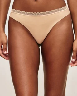 Hot Tanga en icrofibre et dentee Culottes Mariage|Tangas