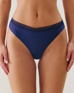 Hot Tanga en icrofibre et dentee Culottes Mariage|Tangas