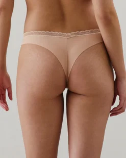 Hot Tanga en icrofibre et dentee Culottes Mariage|Tangas