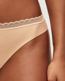 Hot Tanga en icrofibre et dentee Culottes Mariage|Tangas